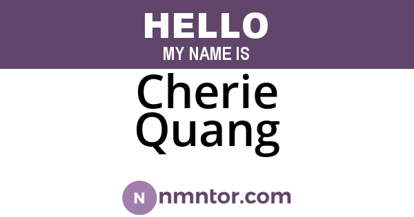 Cherie Quang