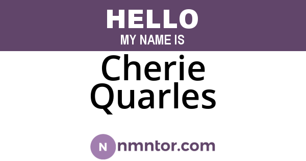 Cherie Quarles