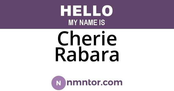 Cherie Rabara