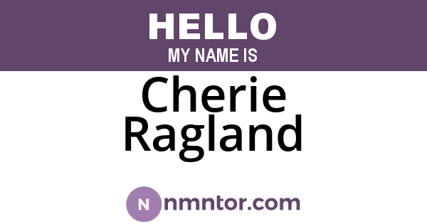 Cherie Ragland
