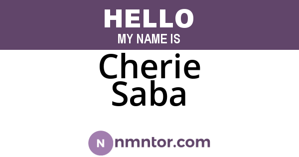 Cherie Saba