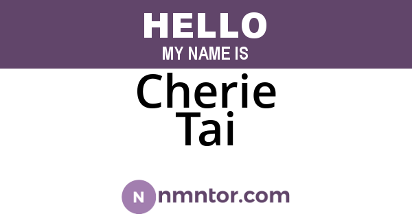 Cherie Tai