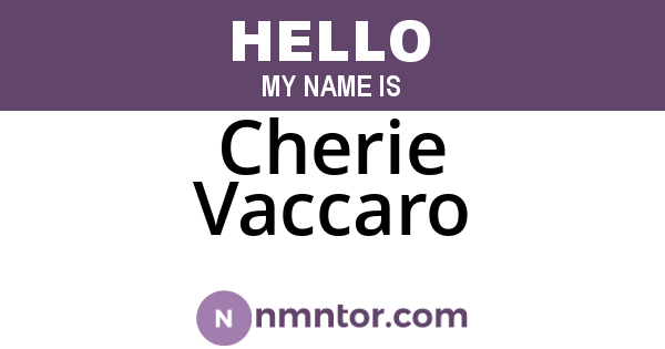 Cherie Vaccaro