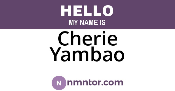 Cherie Yambao