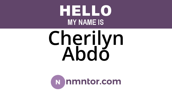 Cherilyn Abdo