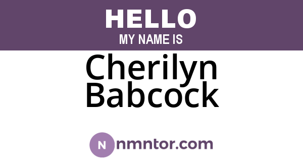 Cherilyn Babcock