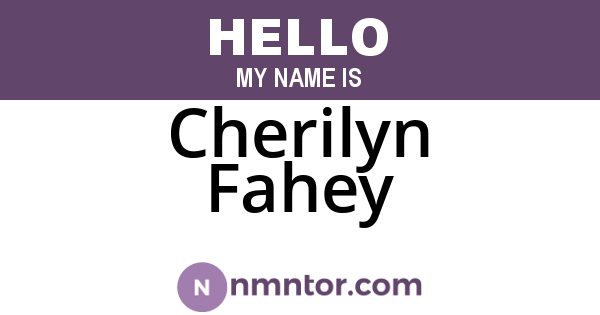 Cherilyn Fahey
