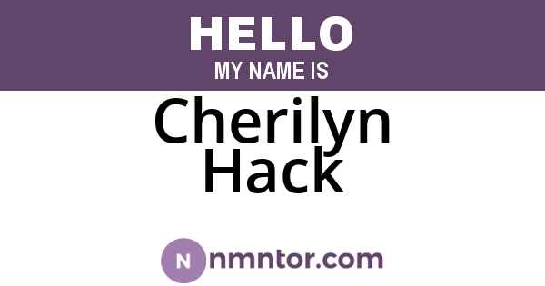 Cherilyn Hack