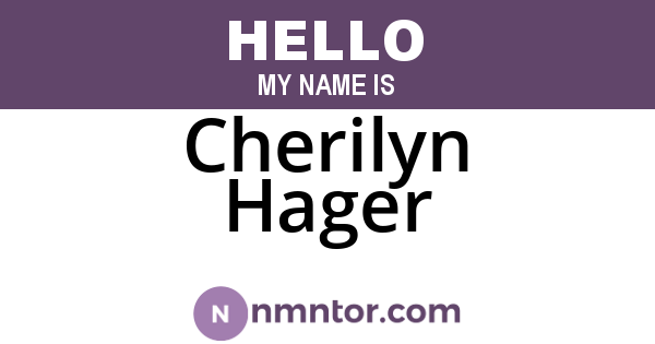 Cherilyn Hager
