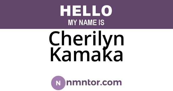 Cherilyn Kamaka