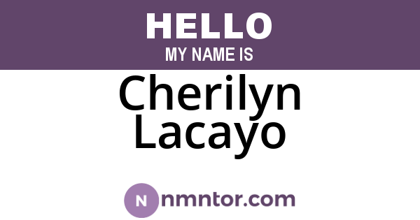 Cherilyn Lacayo