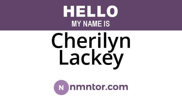 Cherilyn Lackey