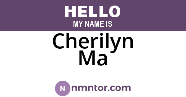 Cherilyn Ma