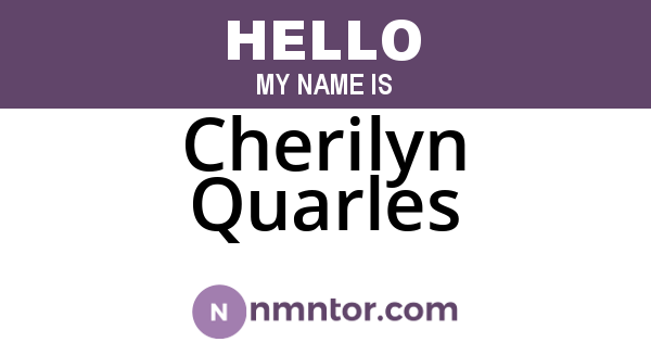 Cherilyn Quarles