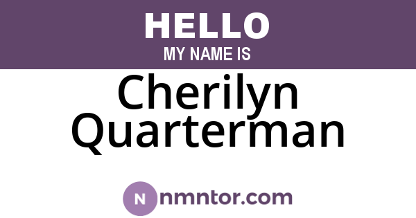 Cherilyn Quarterman