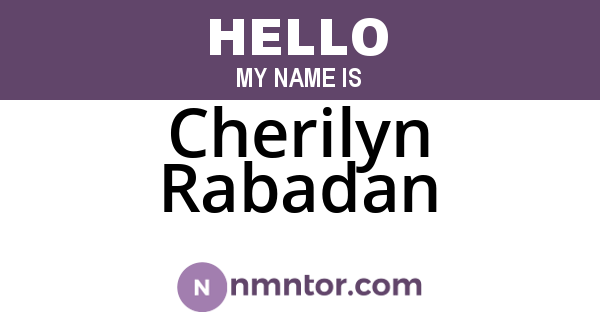 Cherilyn Rabadan