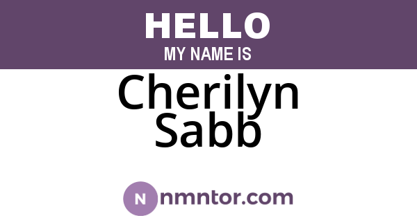 Cherilyn Sabb