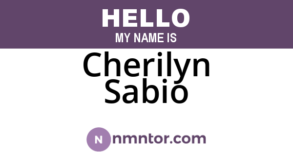 Cherilyn Sabio