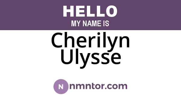 Cherilyn Ulysse