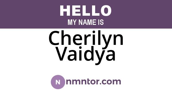 Cherilyn Vaidya