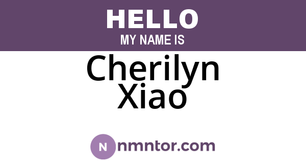 Cherilyn Xiao