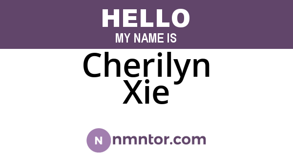 Cherilyn Xie