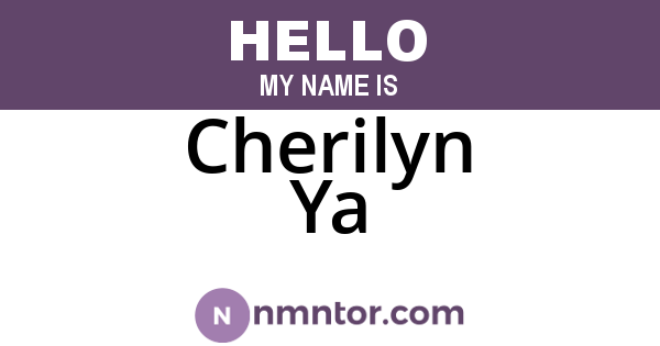 Cherilyn Ya