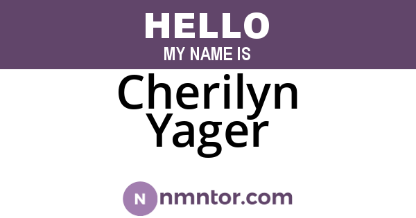 Cherilyn Yager