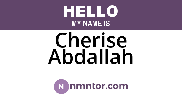 Cherise Abdallah