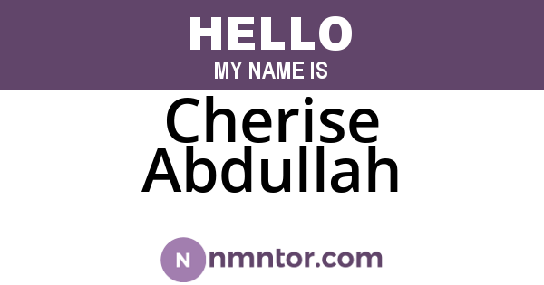 Cherise Abdullah