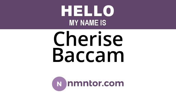Cherise Baccam