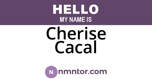 Cherise Cacal