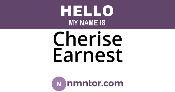 Cherise Earnest