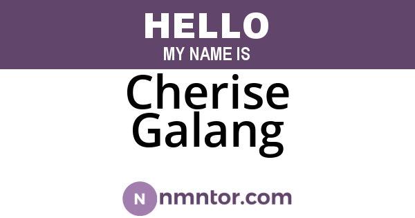 Cherise Galang