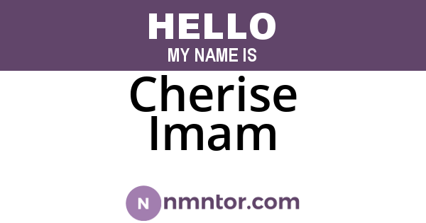 Cherise Imam