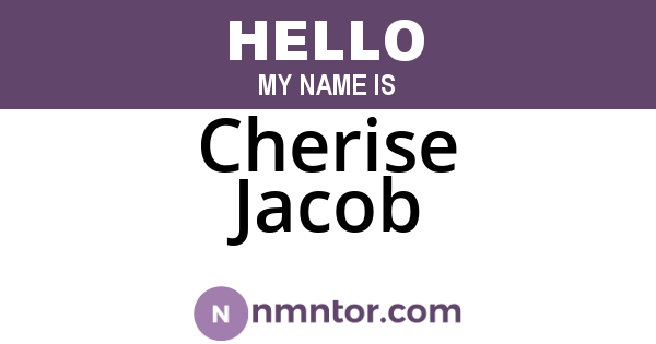 Cherise Jacob