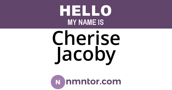 Cherise Jacoby
