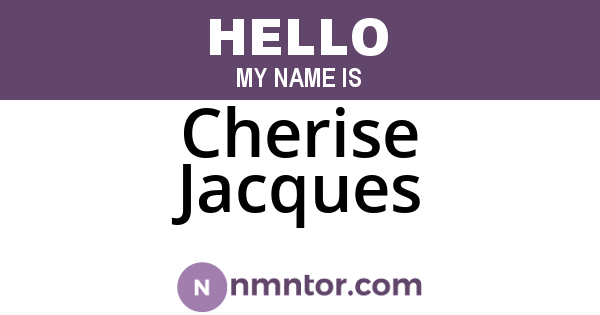 Cherise Jacques