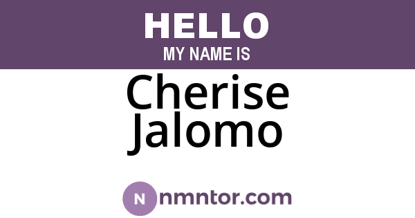 Cherise Jalomo