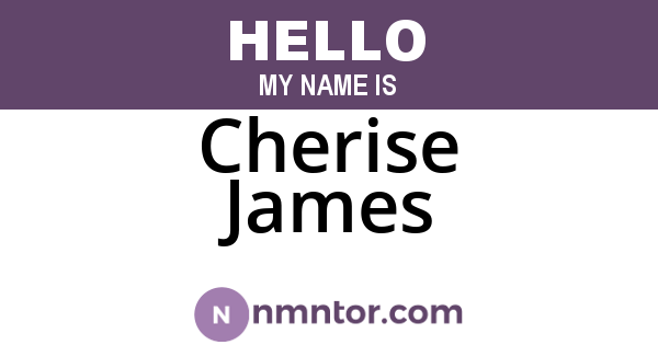 Cherise James