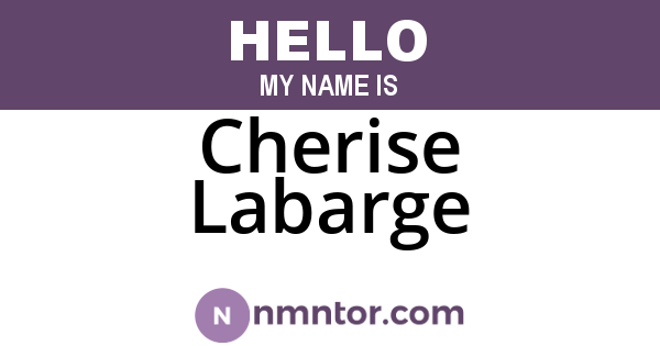 Cherise Labarge