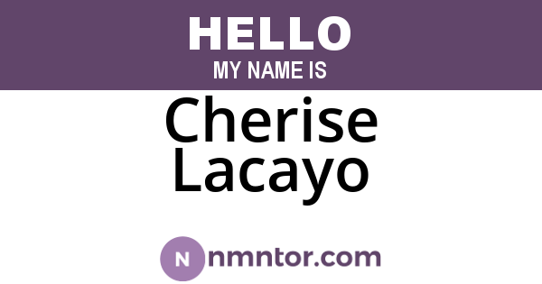 Cherise Lacayo