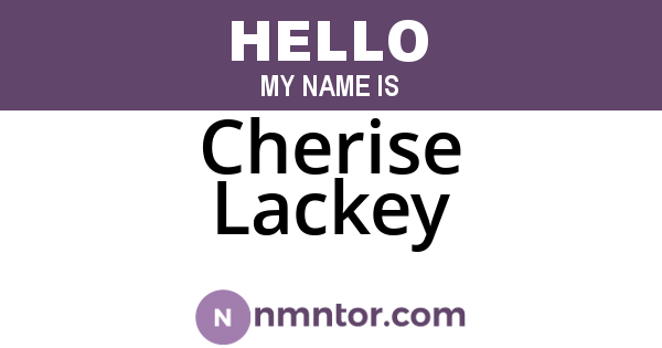 Cherise Lackey