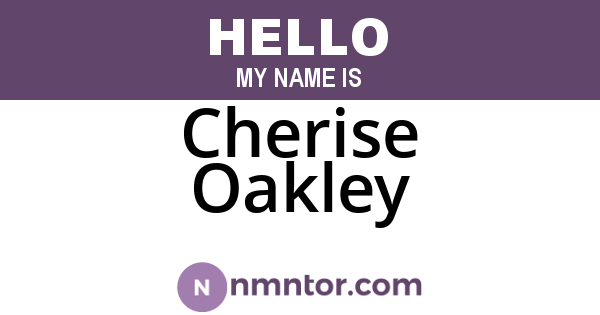 Cherise Oakley