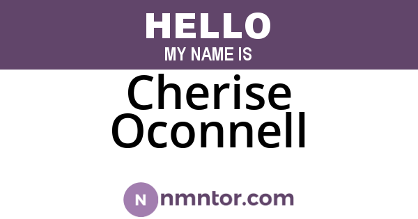 Cherise Oconnell