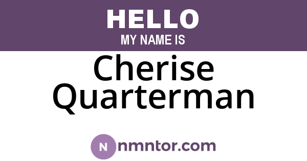 Cherise Quarterman