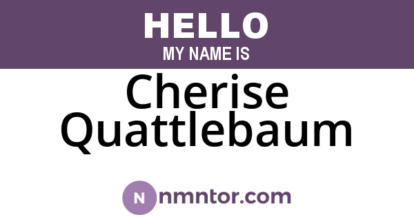Cherise Quattlebaum