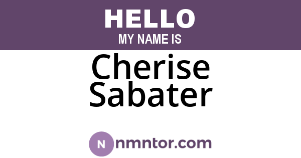 Cherise Sabater