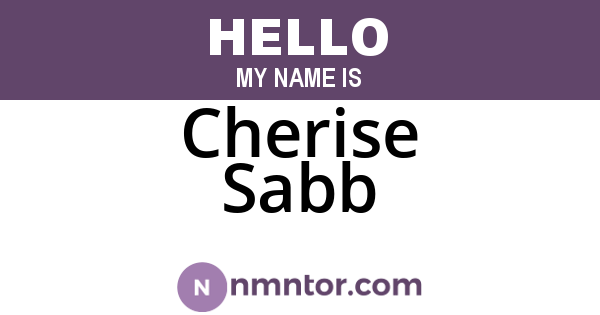 Cherise Sabb