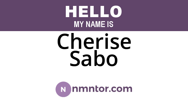 Cherise Sabo